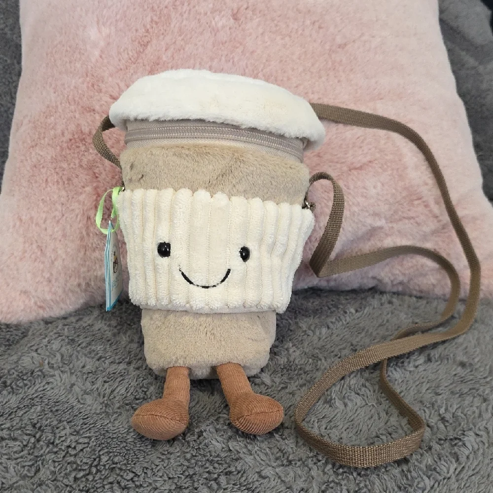 Jellycat Amuseables Coffe On The Go Shoulder Bag - Picture 1 of 10
